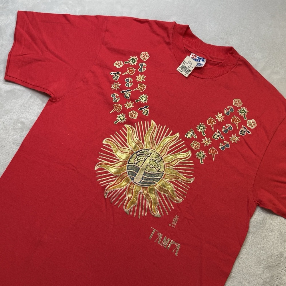 NWT Vintage 1993 Tampa Florida Sun‎ USA Single Stitch T Shirt Medium